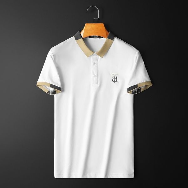fashion t shirts high end men's short sleeve ground cotton lapel polo shirt large 2021 summer, White;black
fashion t shirts high end men's short sleeve ground cotton lapel polo shirt large 2021 summer, White;black