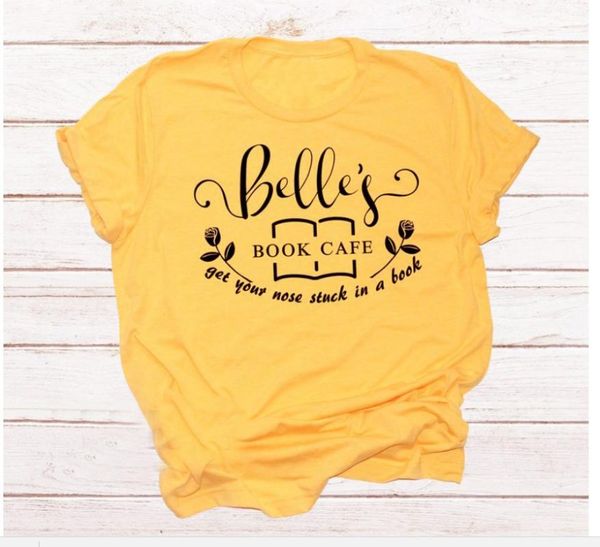 women's t-shirt 100% pure cotton t shirt book cafe letter print women short sleeve o neck loose tshirt summer causal tee, White
women's t-shirt 100% pure cotton t shirt book cafe letter print women short sleeve o neck loose tshirt summer causal tee, White