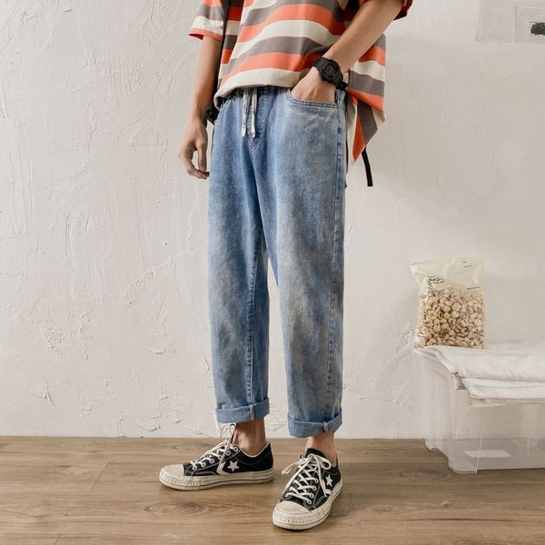 spring summer drawstring jeans mens fashion casual retro harajuku jeans men streetwear hip-hop straight denim trousers mens, Blue
spring summer drawstring jeans mens fashion casual retro harajuku jeans men streetwear hip-hop straight denim trousers mens, Blue