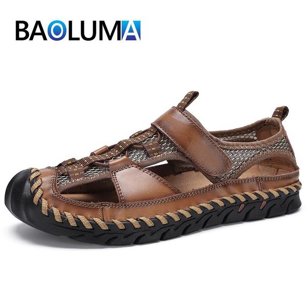 sandals men's shoes summer leather beach fashion men outdoor non-slip mans footwear, Black
sandals men's shoes summer leather beach fashion men outdoor non-slip mans footwear, Black