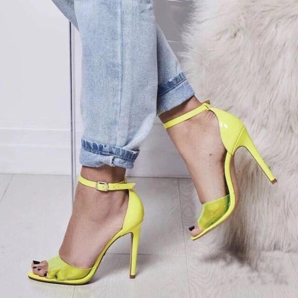 women's high-heeled pvc transparent shoes thin heels sandals slippers woman yellow black
women's high-heeled pvc transparent shoes thin heels sandals slippers woman yellow black