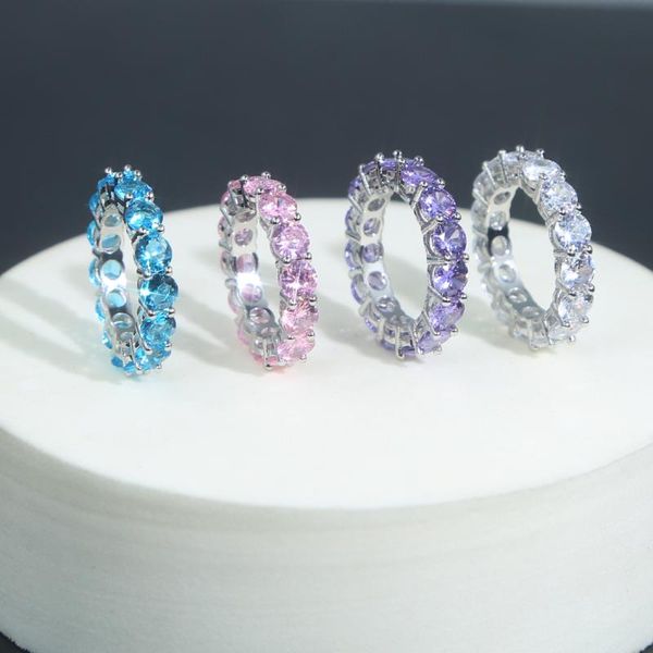 wholesale rainbow colorful cz eternity ring pave 5mm cubic zirconia engagement band round shape iced out classic wedding jewelry rings, Slivery;golden
wholesale rainbow colorful cz eternity ring pave 5mm cubic zirconia engagement band round shape iced out classic wedding jewelry rings, Slivery;golden