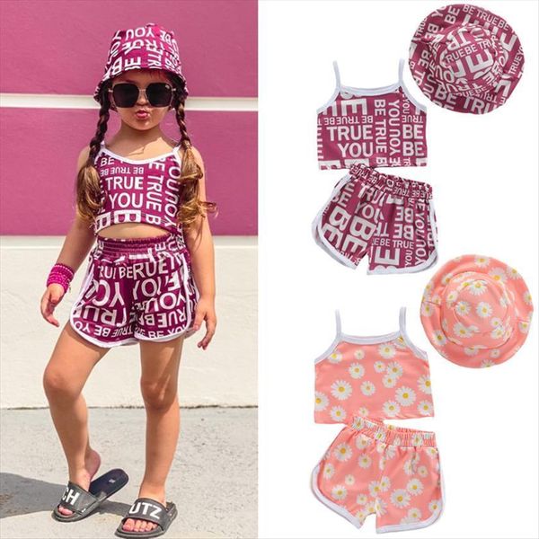 0 5y summer lovely baby girls clothes sets 3pcs letter flowers printed strap sleeveless vest shorts hats, White
0 5y summer lovely baby girls clothes sets 3pcs letter flowers printed strap sleeveless vest shorts hats, White