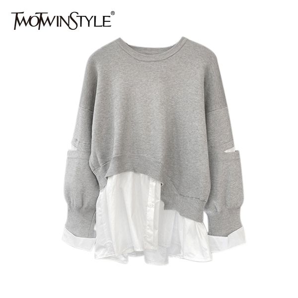 korean patchwork hit color sweatshirt for women o neck long sleeve casual sweatshirts female fashion new clothing 210428, Black
korean patchwork hit color sweatshirt for women o neck long sleeve casual sweatshirts female fashion new clothing 210428, Black