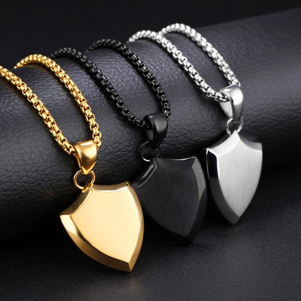 pendant necklaces hip hop rock gold color stainless steel knights templa triangle shield men necklace jewerly with 24" chain, Silver
pendant necklaces hip hop rock gold color stainless steel knights templa triangle shield men necklace jewerly with 24" chain, Silver
