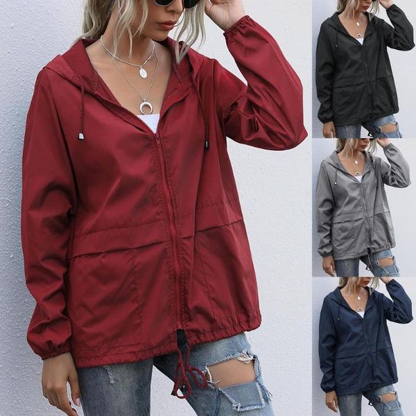 women's jackets women rain jacket outdoor running hooded windproof short raincoat solid color loose breathable fashion long sleeve, Black;brown
women's jackets women rain jacket outdoor running hooded windproof short raincoat solid color loose breathable fashion long sleeve, Black;brown