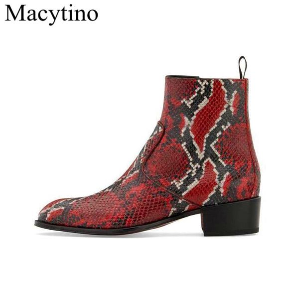 boots winter men's high heel boots snake print round toe fashion short gfwm, Black
boots winter men's high heel boots snake print round toe fashion short gfwm, Black
