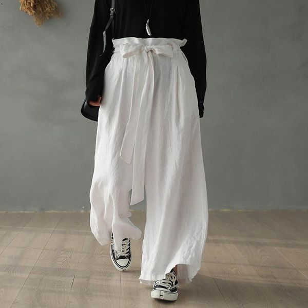women's pants & capris girl linen lace high waist wide leg solid color retro art wild loose trousers women pant, Black;white
women's pants & capris girl linen lace high waist wide leg solid color retro art wild loose trousers women pant, Black;white