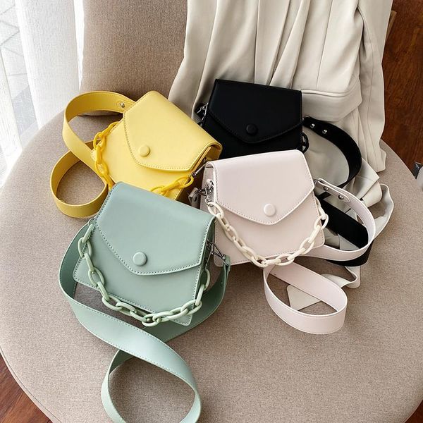 ladies pure color thick chain small pu leather messenger bag all-match simple square one shoulder bags
ladies pure color thick chain small pu leather messenger bag all-match simple square one shoulder bags