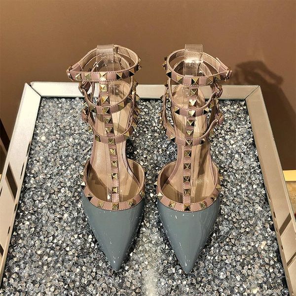 dress shoes rivet high heels women's spring 2021 style buckle stiletto pointed sandals, Black
dress shoes rivet high heels women's spring 2021 style buckle stiletto pointed sandals, Black