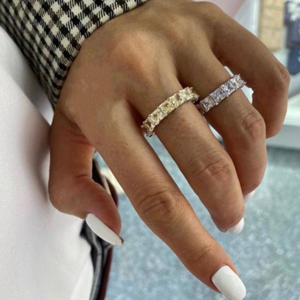 cluster rings eternity 925 sterling silver promise ring 4mm zircon engagement wedding band for women men fine party jewelry gift, Golden;silver
cluster rings eternity 925 sterling silver promise ring 4mm zircon engagement wedding band for women men fine party jewelry gift, Golden;silver