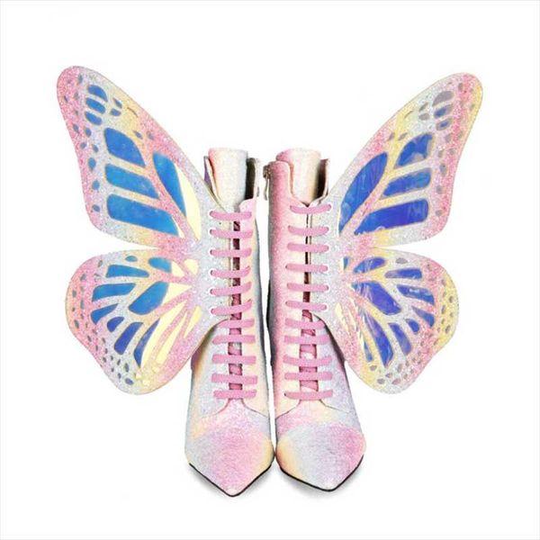 boots 2021 fashion ankle pointed toe high thin heels women zipper butterfly bling ladies, Black
boots 2021 fashion ankle pointed toe high thin heels women zipper butterfly bling ladies, Black