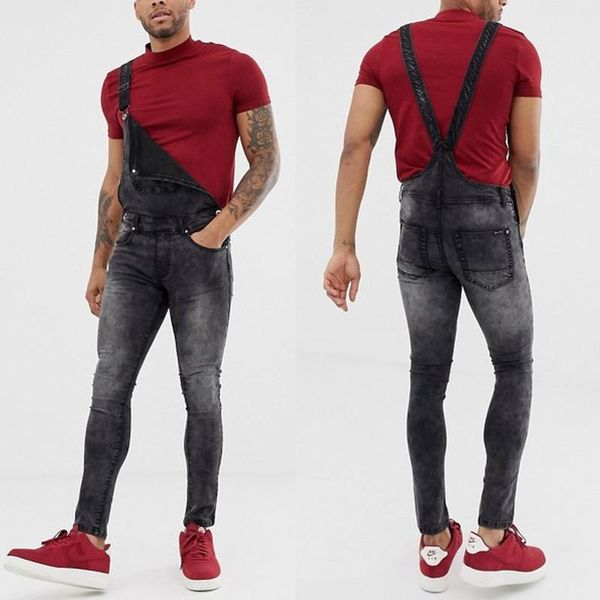 men's jeans fashion men denim romper ripped long trousers designer mens skinny, Blue
men's jeans fashion men denim romper ripped long trousers designer mens skinny, Blue