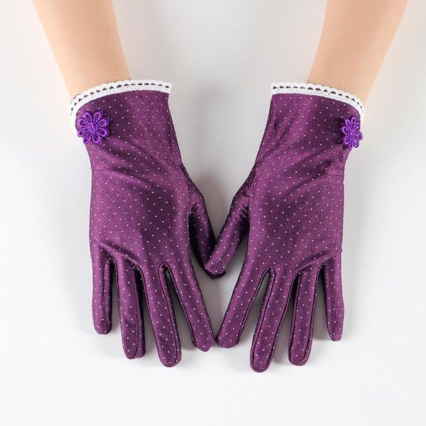 five fingers gloves women summer sunscreen thin short paragraph lace dot outdoor driving, Blue;gray
five fingers gloves women summer sunscreen thin short paragraph lace dot outdoor driving, Blue;gray