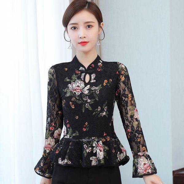ethnic clothing cheongsam women plus size 2021autumn fashion lace mesh stand collar hollow splicing skinny chinese style qipao shirts w, Red
ethnic clothing cheongsam women plus size 2021autumn fashion lace mesh stand collar hollow splicing skinny chinese style qipao shirts w, Red