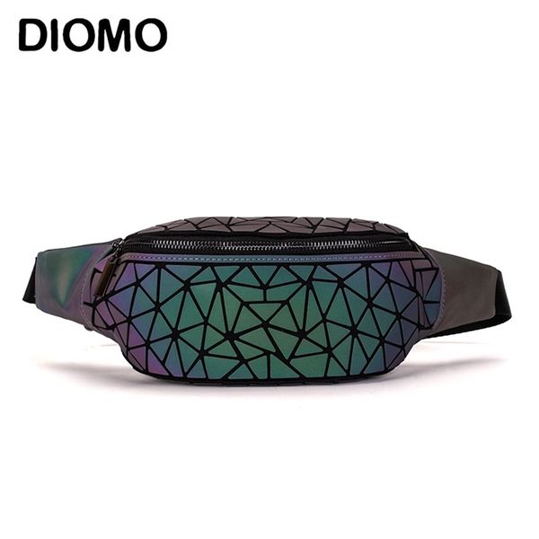 diomo fanny packs waist pack for women luminous holographic traveling bum bag 210911
diomo fanny packs waist pack for women luminous holographic traveling bum bag 210911