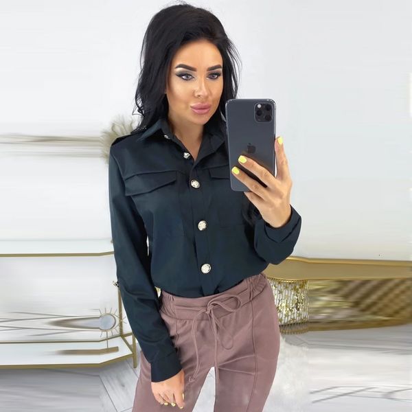 tracksuits casual front button pockets blouse long sleeve turn down collar solid shirt winter office lady women fashionblouse, Gray
tracksuits casual front button pockets blouse long sleeve turn down collar solid shirt winter office lady women fashionblouse, Gray