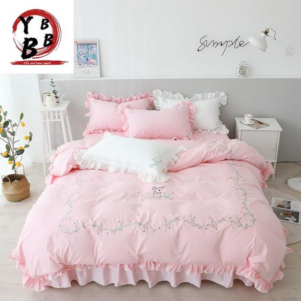 bedding sets cotton lace set pink duvet cover bed linen embroidered princess skirt twin full king flower bedclothes
bedding sets cotton lace set pink duvet cover bed linen embroidered princess skirt twin full king flower bedclothes