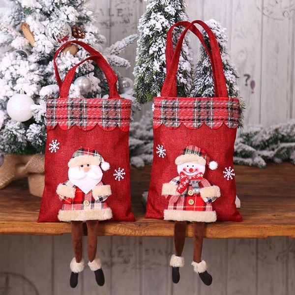 storage bags christmas gift bag santa claus doll plaid handbag wedding candy xmas ornament decorations year 2021 
storage bags christmas gift bag santa claus doll plaid handbag wedding candy xmas ornament decorations year 2021