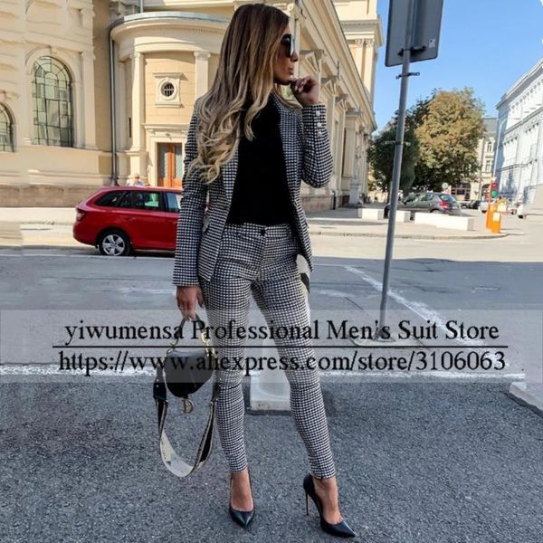 plaid check 2-pieces women suits blazer jacket with trousers fashion mother of bride formal wedding coat custom made women's two piece, White
plaid check 2-pieces women suits blazer jacket with trousers fashion mother of bride formal wedding coat custom made women's two piece, White