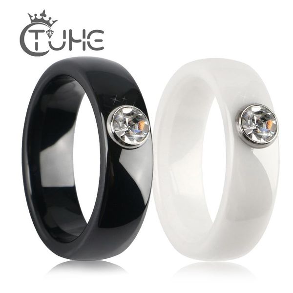 cluster rings 6mm one pcs for women ring female zircon jewellery black white ceramic aneis femininos crystal anel anillo, Golden;silver
cluster rings 6mm one pcs for women ring female zircon jewellery black white ceramic aneis femininos crystal anel anillo, Golden;silver