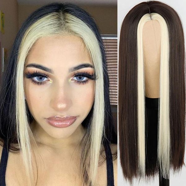 black long straight wig for women both sides gold hair middle part heat resistant wavy cosplay wigs cool girl synthetic
black long straight wig for women both sides gold hair middle part heat resistant wavy cosplay wigs cool girl synthetic