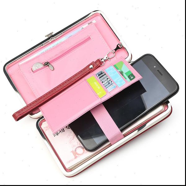 brand designer cell phone box women wallet large capacity leather wristband clutch female fashion ladies long purse d170, Red;black
brand designer cell phone box women wallet large capacity leather wristband clutch female fashion ladies long purse d170, Red;black