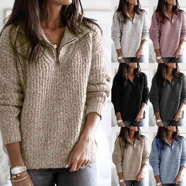 women autumn winter half womens sweater zipper long sleeve stand collar pullover clothing sudaderas, White;black
women autumn winter half womens sweater zipper long sleeve stand collar pullover clothing sudaderas, White;black