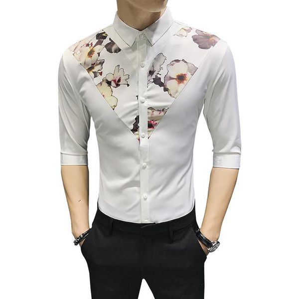 men's casual shirts korean version of the slim printed shirt nightclub social trendy spring and summer clothes in sleeve white, White;black
men's casual shirts korean version of the slim printed shirt nightclub social trendy spring and summer clothes in sleeve white, White;black