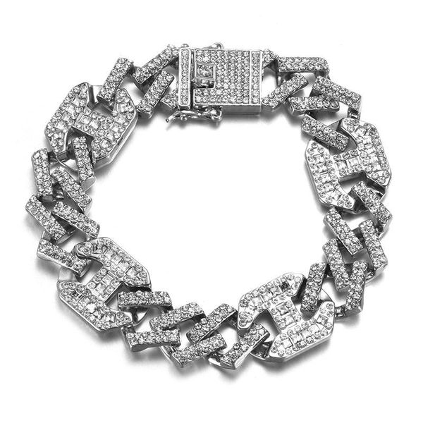 link, chain european and american style 17mm hip hop rapper men's bracelet hiphop full rhinestone bar cuban male bangle jewelry, Black
link, chain european and american style 17mm hip hop rapper men's bracelet hiphop full rhinestone bar cuban male bangle jewelry, Black