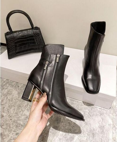 2021ss thick high heel black calfskin boots for women square toe t show party womens martin booties shoes
2021ss thick high heel black calfskin boots for women square toe t show party womens martin booties shoes