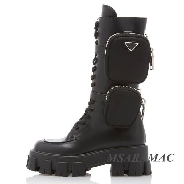 boots selling designer knee thick sole platform pocket motorcycle combat shoes women, Black
boots selling designer knee thick sole platform pocket motorcycle combat shoes women, Black