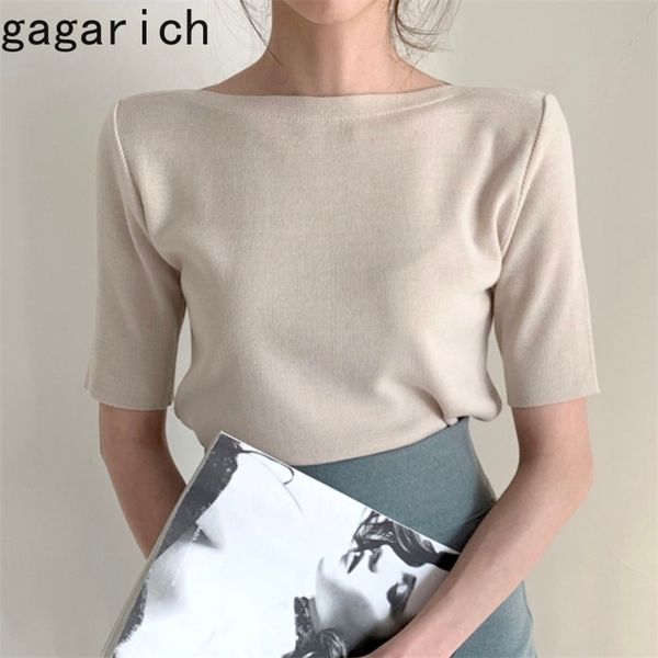 gagarich women tshirts summer elegant korean office lady thin slim bottoms knit solid drop 210623, White
gagarich women tshirts summer elegant korean office lady thin slim bottoms knit solid drop 210623, White
