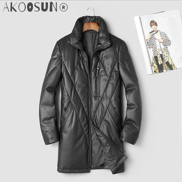 men's leather & faux akoosun winter genuine jacket men 2021 long sheepskin coat warm down korean mens jackets 88005 kj2990, Black
men's leather & faux akoosun winter genuine jacket men 2021 long sheepskin coat warm down korean mens jackets 88005 kj2990, Black