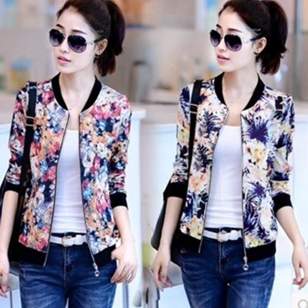 women's jackets women jacket fashion ladies retro floral zipper up bomber casual coat spring print outwear clothes ns4300, Black;brown
women's jackets women jacket fashion ladies retro floral zipper up bomber casual coat spring print outwear clothes ns4300, Black;brown