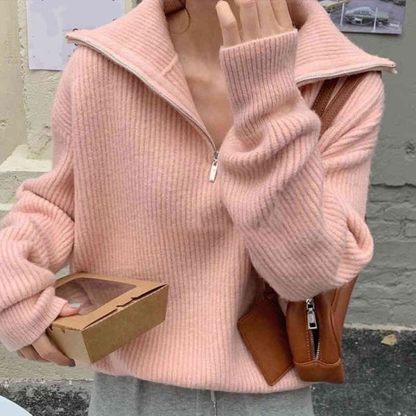 women's sweaters camisola de gola alta com zÃper feminino engrossar malha manga longa solta outono inverno jumper pullovers chique all-, White;black
women's sweaters camisola de gola alta com zÃper feminino engrossar malha manga longa solta outono inverno jumper pullovers chique all-, White;black