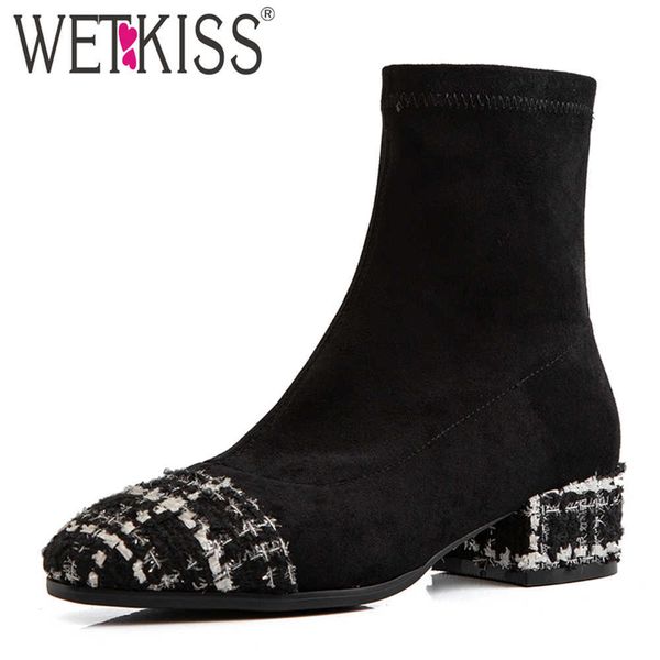 wetkiss chunky heel ankle boots women mix color slip on short booties autumn shoes woman med heel stretch boot big size 43 210630, Black
wetkiss chunky heel ankle boots women mix color slip on short booties autumn shoes woman med heel stretch boot big size 43 210630, Black