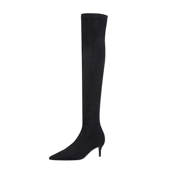 boots stiletto suede pointed pedicure over the knee european style simple winter, Black
boots stiletto suede pointed pedicure over the knee european style simple winter, Black