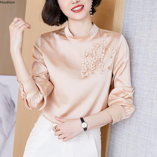 women's blouses & shirts silk blouse plus size o-neck casual girl's shirt loose long sleeve solid fashion lady blusas houthion, White
women's blouses & shirts silk blouse plus size o-neck casual girl's shirt loose long sleeve solid fashion lady blusas houthion, White