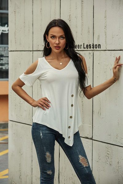 women's t-shirt 2021 women summer loose t shirt casual short sleeve tees off shoulder print o-neck vintage, White
women's t-shirt 2021 women summer loose t shirt casual short sleeve tees off shoulder print o-neck vintage, White
