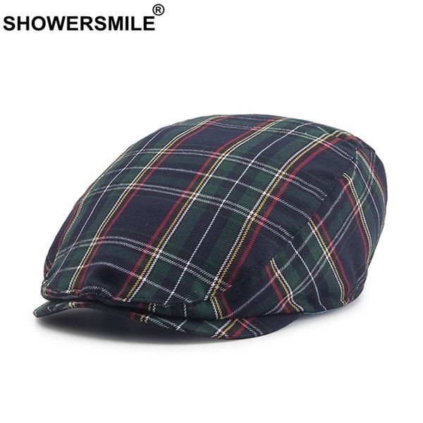 showersmile check beret men green navy plaid flat caps male british vintage berets khaki spring summer women driver ivy 210429, Blue;gray
showersmile check beret men green navy plaid flat caps male british vintage berets khaki spring summer women driver ivy 210429, Blue;gray
