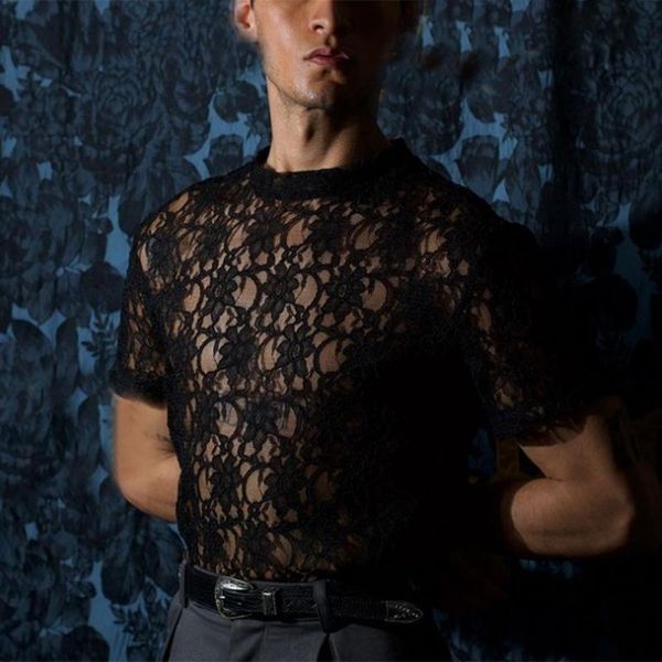 men's t-shirts men's party nightclub casual tees solid fashionable male see-through jacquard mesh short-sleeved t-shirt s-5xl, White;black
men's t-shirts men's party nightclub casual tees solid fashionable male see-through jacquard mesh short-sleeved t-shirt s-5xl, White;black