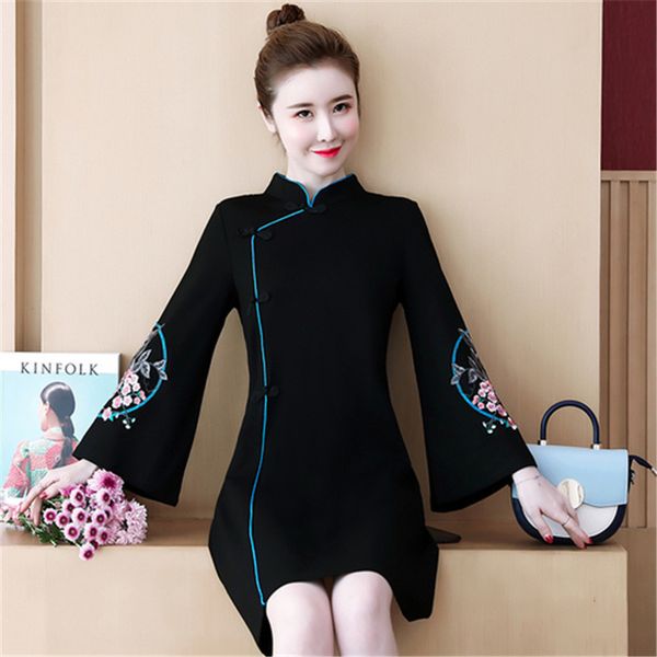 casual dresses plus size dress spring fashion stand-up collar long-sleeved chinese style was thin temperament lfvx, Black;gray
casual dresses plus size dress spring fashion stand-up collar long-sleeved chinese style was thin temperament lfvx, Black;gray