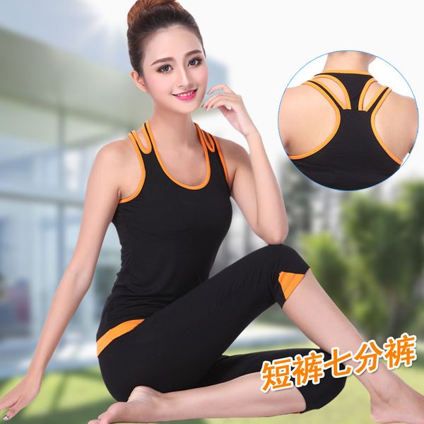 women's tracksuits yjf yoga clothes spring and summer modal vest fashion capris fitness exercise suit, Gray
women's tracksuits yjf yoga clothes spring and summer modal vest fashion capris fitness exercise suit, Gray