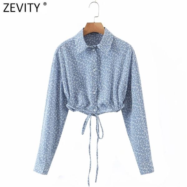 women vintage floral print hem bandage short blouse female long sleeve breasted shirt roupas chic chemise ls9083 210416, White;black
women vintage floral print hem bandage short blouse female long sleeve breasted shirt roupas chic chemise ls9083 210416, White;black