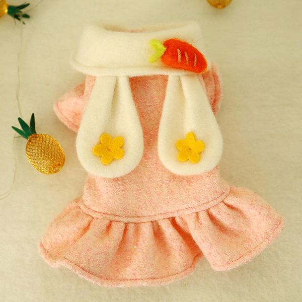 dog apparel autumn and winter est carrot powder warm dresses with ears pink color skirt cute design pet princess dress
dog apparel autumn and winter est carrot powder warm dresses with ears pink color skirt cute design pet princess dress