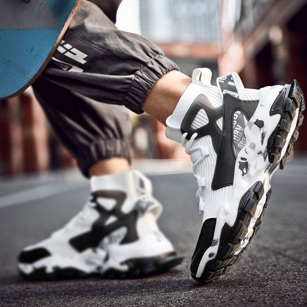 Casual shoes 0TF8 High top socks shoes outdoor large size leisure sports comfortable and fashionable students' father high rise QY98, Black 1
Casual shoes 0TF8 High top socks shoes outdoor large size leisure sports comfortable and fashionable students' father high rise QY98, Black 1