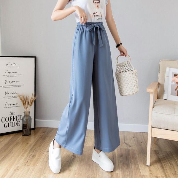 knee length s 2xl women pants summer lace up wide leg high waist chiffon for loose black trousers pantalones mujer, Black;white
knee length s 2xl women pants summer lace up wide leg high waist chiffon for loose black trousers pantalones mujer, Black;white
