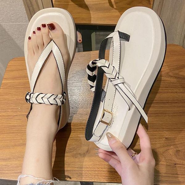 sandals thick bottom clip toe fashion women's summer 2021 weave buckle strap flat platform lady shoes roman modern, Black
sandals thick bottom clip toe fashion women's summer 2021 weave buckle strap flat platform lady shoes roman modern, Black
