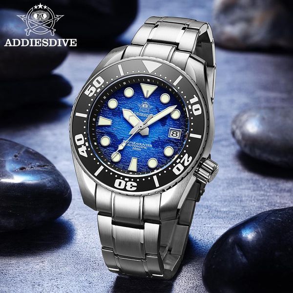 wristwatches addies dive blue dial mechanical watch men nh35 automatic sapphire crystal 200m diver stainless steel luminous watches, Slivery;brown
wristwatches addies dive blue dial mechanical watch men nh35 automatic sapphire crystal 200m diver stainless steel luminous watches, Slivery;brown